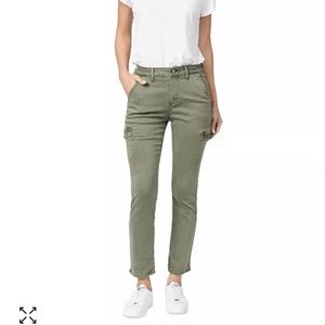 Paige Jolie skinny cargo pants green